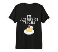 I'm Just Here for The Cake Funny Wedding Party Costume Cakes T-Shirt Haut de Gamme