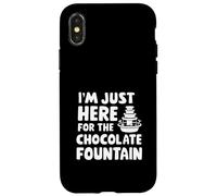 I'm Just Here for The Chocolate Fountain Dessert Dip Buffet Coque pour iPhone X/XS
