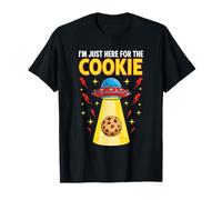 I'm Just Here for The Cookie UFO Abduction Humour T-Shirt