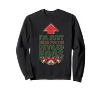 Im Just Here for The Deviled Eggs Xmas Funny Couple Matching Sweatshirt