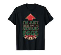Im Just Here for The Deviled Eggs Xmas Funny Couple Matching T-Shirt