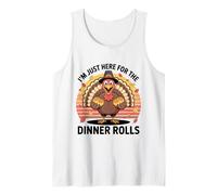 I'm Just Here for The Dinner Rolls Retro Turkey Thanksgiving Débardeur
