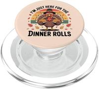 I'm Just Here for The Dinner Rolls Retro Turkey Thanksgiving PopSockets PopGrip pour MagSafe