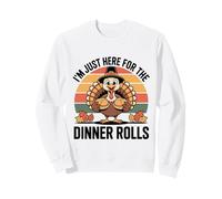 I'm Just Here for The Dinner Rolls Retro Turkey Thanksgiving Sweatshirt
