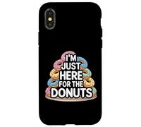 I'm Just Here for The Donuts Snack Food Humour Coque pour iPhone X/XS