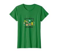 I'm Just Here for The Food and Drinks Funny Party T-Shirt, Femme, Vert Kelly, XL