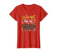 Im Just Here for The Food Foodie Fun Citation T-Shirt, Femme, Rouge, XL
