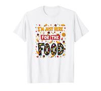 Im Just Here for The Food Foodie Fun Citation T-Shirt, Homme, Blanc, XL