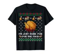 I'm Just Here For The Food Turkey Pull de Noël laid T-Shirt