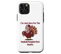 I'm Just Here for The Football Pumpkin Pie & Snacks Coque pour iPhone 11 Pro