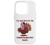 I'm Just Here for The Football Pumpkin Pie & Snacks Coque pour iPhone 14 Pro