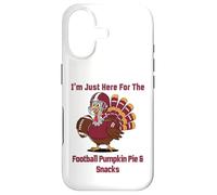 I'm Just Here for The Football Pumpkin Pie & Snacks Coque pour iPhone 17