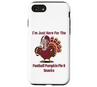 I'm Just Here for The Football Pumpkin Pie & Snacks Coque pour iPhone SE (2020) / 7/8