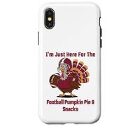 I'm Just Here for The Football Pumpkin Pie & Snacks Coque pour iPhone X/XS