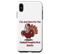 I'm Just Here for The Football Pumpkin Pie & Snacks Coque pour iPhone XS Max