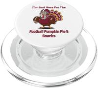 I'm Just Here for The Football Pumpkin Pie & Snacks PopSockets PopGrip pour MagSafe