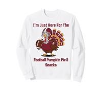 I'm Just Here for The Football Pumpkin Pie & Snacks Sweatshirt