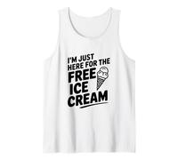 I'm Just Here for The Free Ice Cream Fun Summer Humour Débardeur