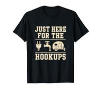 I'm Just Here for The Hookups Funny Camping Blague Minimalist T-Shirt