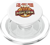 I'm just here for the Hot Buttered Popcorn Funny PopSockets PopGrip pour MagSafe