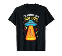 I'm Just Here for The Hotdog Alien UFO Abduction Humour T-Shirt