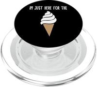I'm Just Here for The Ice Cream Meme Cute Vanilla Soft Serve PopSockets PopGrip pour MagSafe