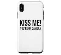 Im Just Here for The Kiss Cam Show Kiss Me Youre on Camera Coque pour iPhone XS Max