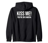 I'm Just Here for The Kiss Cam Show Kiss Me Youre on Camera Sweat à Capuche