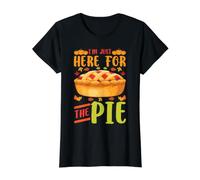 Im Just Here for The Pie Dîner de Thanksgiving drôle Turquie T-Shirt Graphique avec Valeur