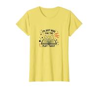 Im Just Here for The Plot Twist Bookworm Reading T-Shirt, Femme, Citron, XS