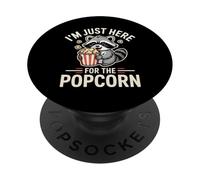 I'm Just Here for The Popcorn Raccoon PopSockets PopGrip Adhésif