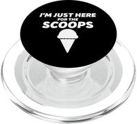 I'm Just Here for The Scoops - Funny Vanilla Ice Cream Joke PopSockets PopGrip pour MagSafe