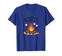 I'm Just Here for The S'mores Campfire Humour T-Shirt, Homme, Bleu Royal, L