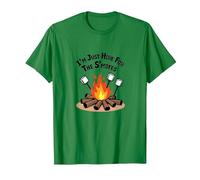I'm Just Here for The S'mores Campfire Humour T-Shirt, Homme, Vert Kelly, 3XL