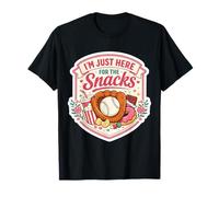 I'm Just Here for The Snacks Baseball Match Day Fan Femme T-Shirt