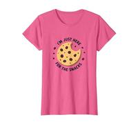 I'm Just Here for The Snacks - Funny Cookie Lover T-Shirt, Femme, Rose chiné, L