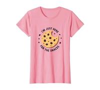 I'm Just Here for The Snacks - Funny Cookie Lover T-Shirt, Femme, Rose, L