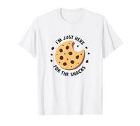 I'm Just Here for The Snacks - Funny Cookie Lover T-Shirt, Homme, Blanc, XL