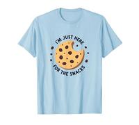 I'm Just Here for The Snacks - Funny Cookie Lover T-Shirt, Homme, Bleu Céleste, M