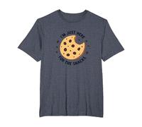 I'm Just Here for The Snacks - Funny Cookie Lover T-Shirt, Homme Grandes Tailles, Bleu Chiné, 3X Tall