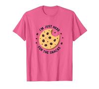 I'm Just Here for The Snacks - Funny Cookie Lover T-Shirt, Homme, Rose chiné, L