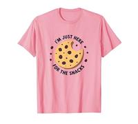 I'm Just Here for The Snacks - Funny Cookie Lover T-Shirt, Homme, Rose, XXL