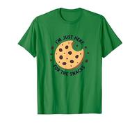 I'm Just Here for The Snacks - Funny Cookie Lover T-Shirt, Homme, Vert Kelly, M