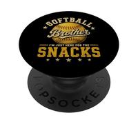 I'm Just Here for The Snacks Funny Softball Brother PopSockets PopGrip Adhésif