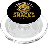 I'm Just Here for The Snacks Funny Softball Brother PopSockets PopGrip pour MagSafe