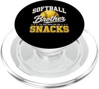I'm Just Here for The Snacks Funny Softball Brother PopSockets PopGrip pour MagSafe