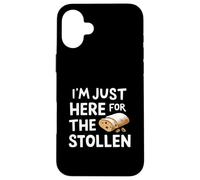I'm Just Here for The Stollen German Holiday Bread Pâte d'amande Coque pour iPhone 16 Plus