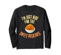 I'm Just Here For The Sweet Patoes Funny Food Lover Manche Longue