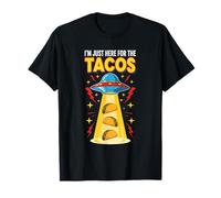 I'm Just Here for The Tacos UFO Alien Abduction Drôle T-Shirt