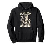 I'm Just Here to Establish an Alibi Cat Humour Sweat à Capuche